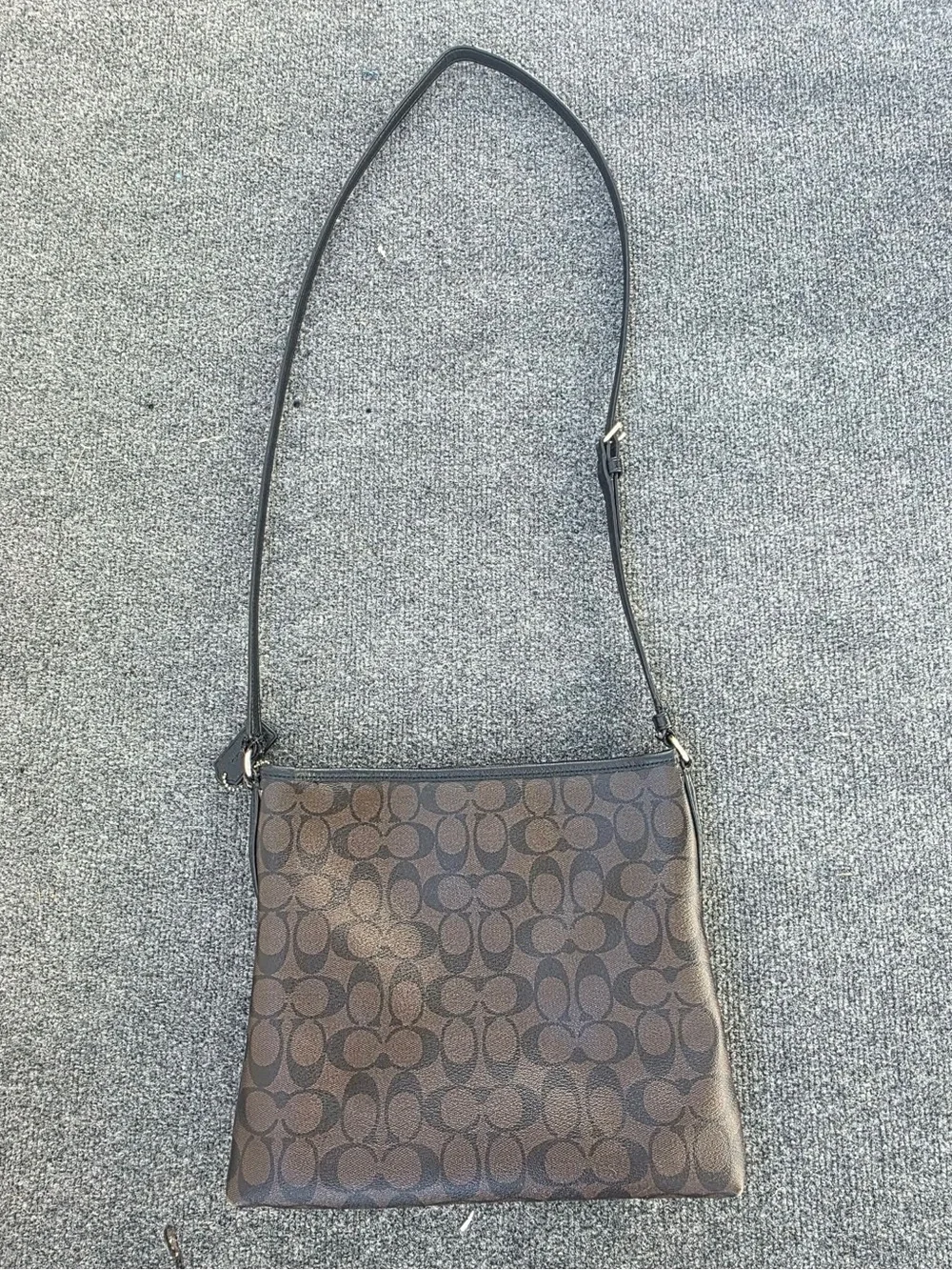 Coach Brown/Black Signature Crossbody Bag